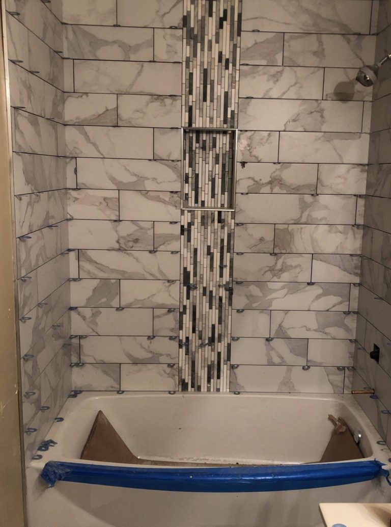 Process Bathroom Remodeling - Tile Installed