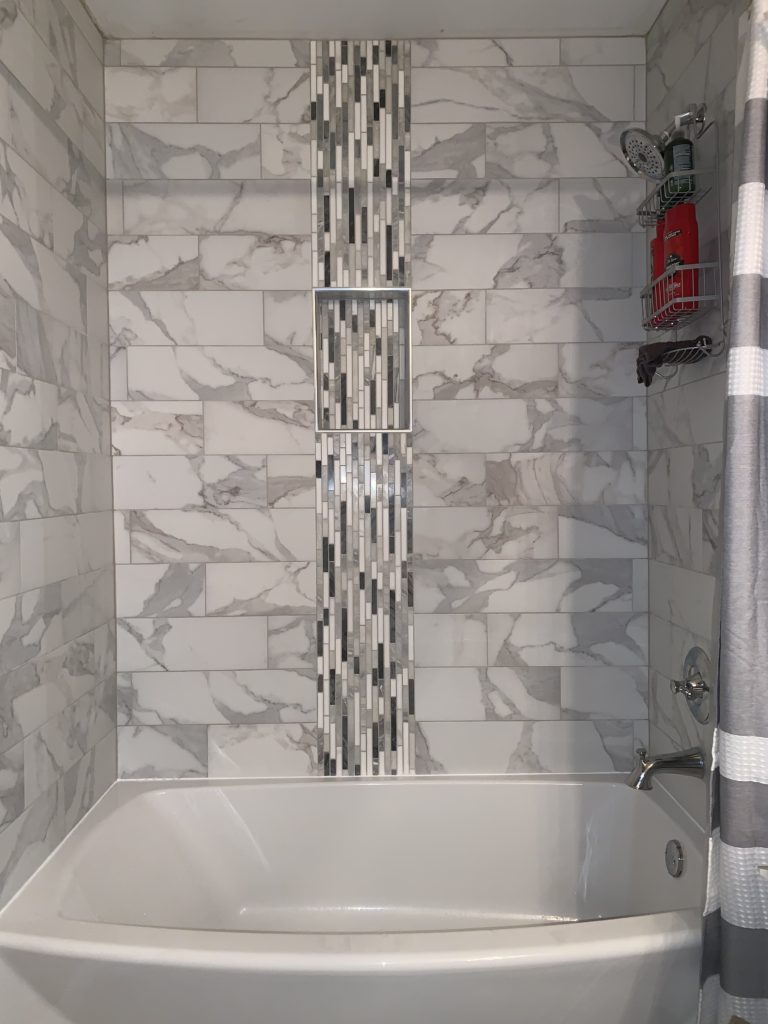 Process Bathroom Remodeling - Finished Tile Instalaltion