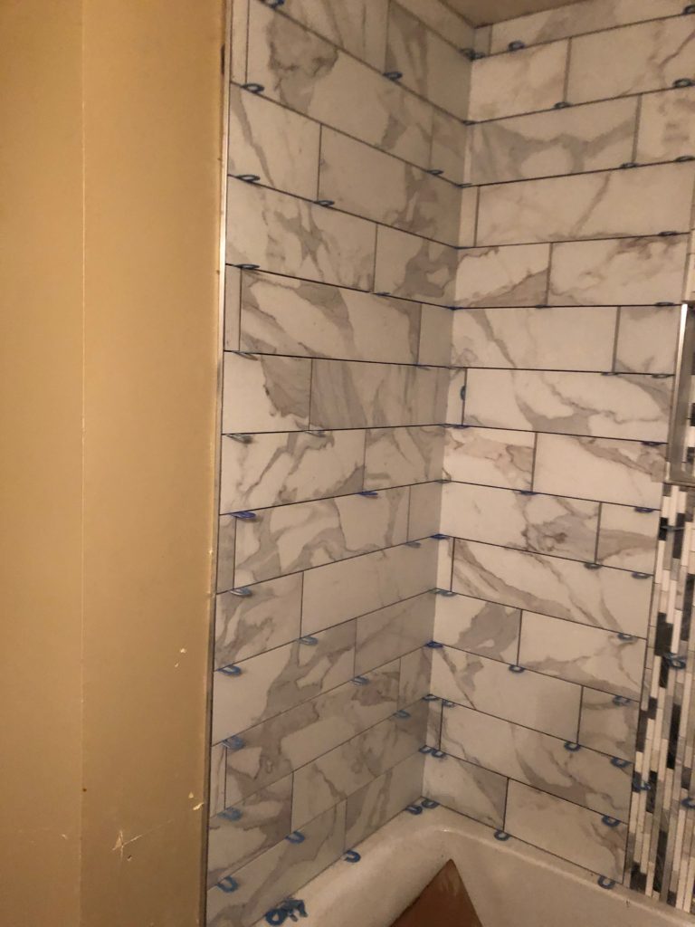 Process Bathroom Remodeling - Tile Installation