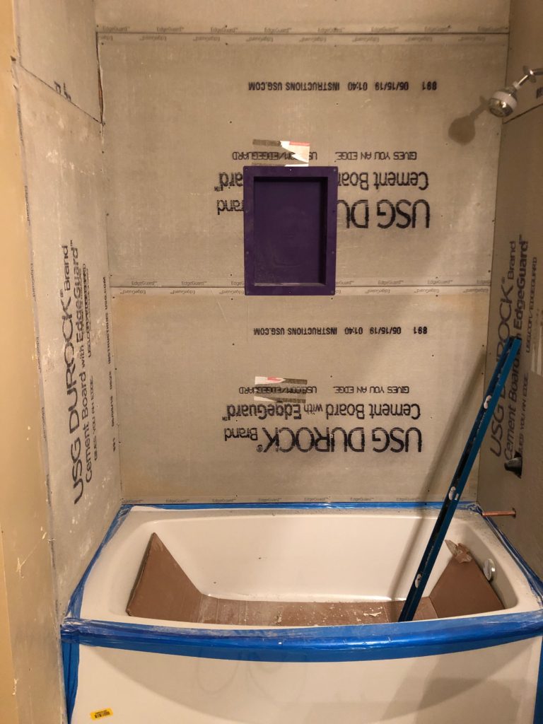Process Bathroom Remodeling - Niche Installation
