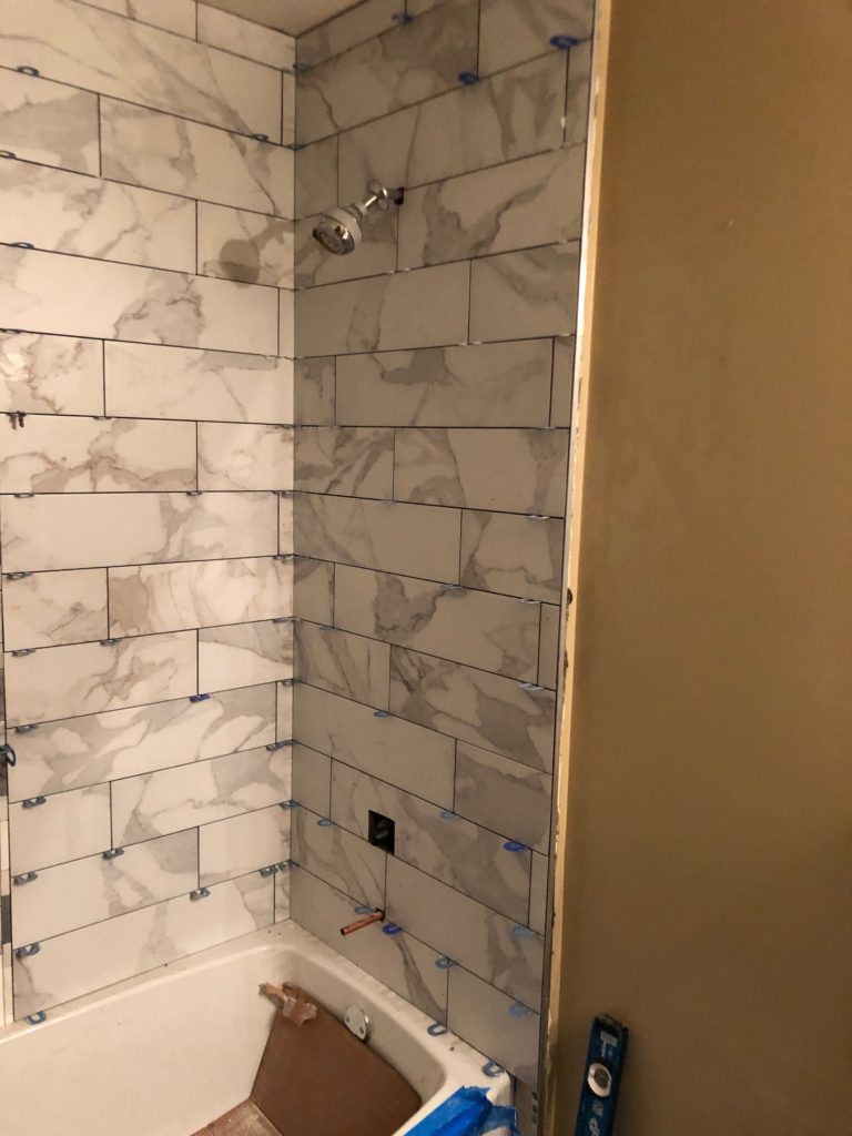 Process Bathroom Remodeling - Tile Installation